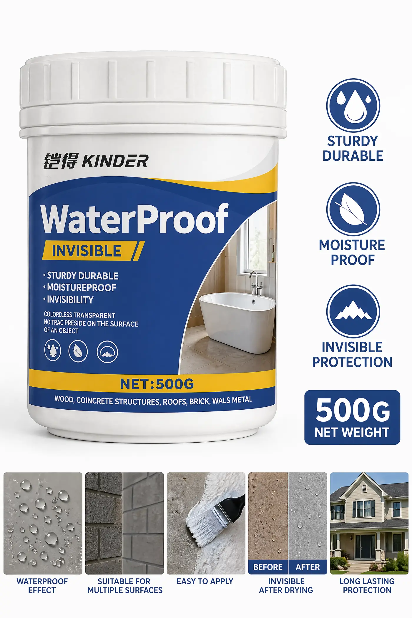 MSKAIDE Waterproof Invisible transparent surface coating